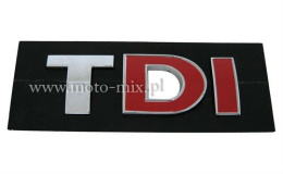 Emblemat 3D Deco LAMPA - TDI z czerwonym