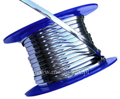 Listwa chromowana 12 mm - płaska na metry Listwa chromowana 12 mm - płaska na metry