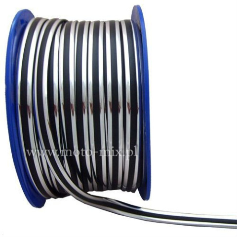 Listwa chrom 19 mm na metry chrom + czarny Listwa chrom 19 mm na metry chrom + czarny