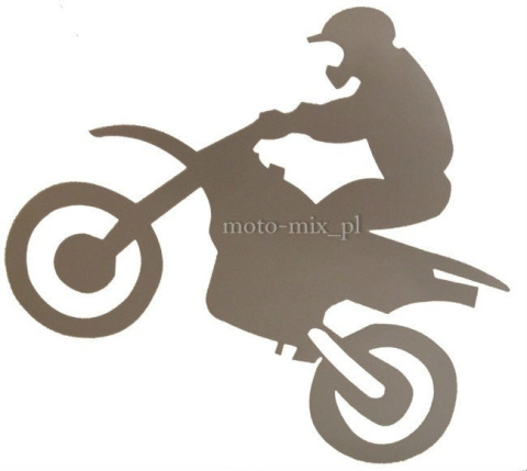 Naklejka tuningowa - MOTOR, motocykl, cross - srebrny Naklejka tuningowa - MOTOR, motocykl, cross - srebrny