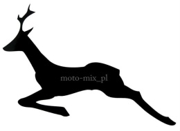 Naklejka tuningowa - Jeleń (rogacz) - czarna