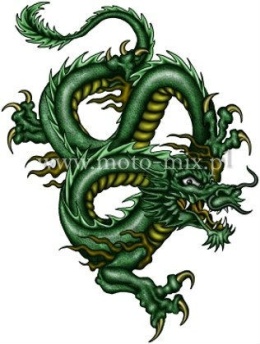 Naklejka tuningowa - SMOK (dragon) - green - mały