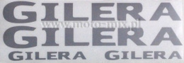 Naklejki motocyklowe Gilera (srebrne)