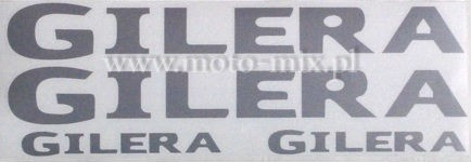 Naklejki motocyklowe Gilera (srebrne) Naklejki motocyklowe Gilera (srebrne)