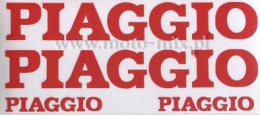Naklejki motocyklowe Piaggio (czerwone)