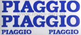 Naklejki motocyklowe Piaggio (niebieskie)