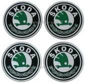 Naklejki na kołpaki Skoda 55 mm silikonowe