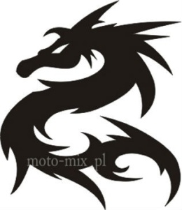 Naklejka tuningowa - SMOK (dragon) czarna