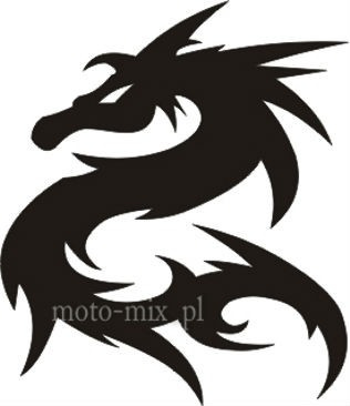 Naklejka tuningowa - SMOK (dragon) czarna Naklejka tuningowa - SMOK (dragon) czarna