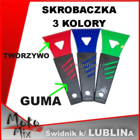 Skrobaczka do szyb 3 kolory Skrobaczka do szyb 3 kolory