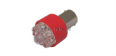 Żarówka LED czerwona BA15s (R 10W 12V)