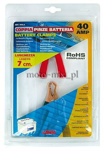 Krokodylki małe 2 szt. 40 AMP Krokodylki małe 2 szt. 40 AMP