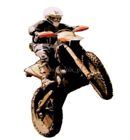 Naklejka tuningowa - CROSS - motor, motocykl - kolor