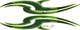 Naklejka tuningowa - Zielona zygzak - mała