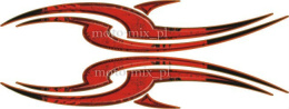 Naklejka tuningowa - czerwona zygzak mała