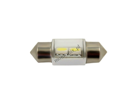 Żarówka SV8.5 31mm rurka 2x 5050SMD LED 1W 12V biała, 2 szt. Żarówka SV8.5 31mm rurka 2x 5050SMD LED 1W 12V biała, 2 szt.