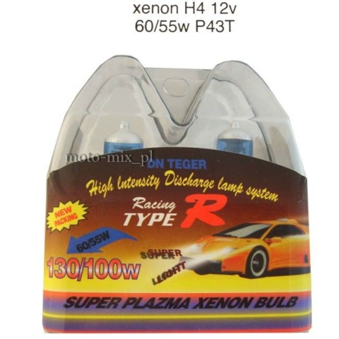 Zestaw żarówek H4 Xenon Blue Zestaw żarówek H4 Xenon Blue
