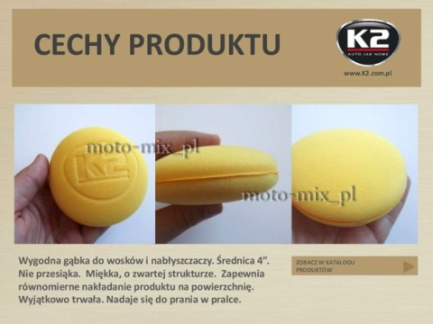 APLIKATOR gąbka do wosków i nabłyszczaczy K2 APLIKATOR gąbka do wosków i nabłyszczaczy K2