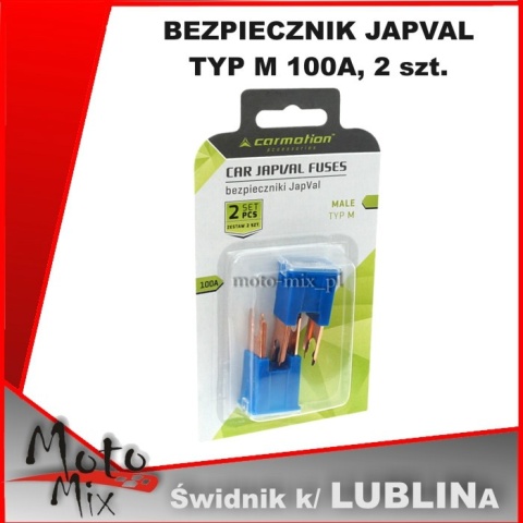 BEZPIECZNIK JAPVAL TYP M 100A, 2 szt. BEZPIECZNIK JAPVAL TYP M 100A, 2 szt.