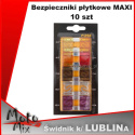 Bezpieczniki samochodowe - MAXI kpl 10 szt