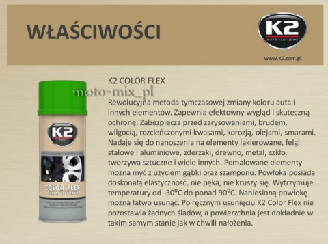 COLOR FLEX Guma w sprayu K2 BEZBARWNA 400 ML COLOR FLEX Guma w sprayu K2 BEZBARWNA 400 ML