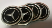 Naklejki na kołpaki MERCEDES 60 MM ALUMINIUM mm