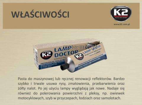 PASTA LAMP DOCTOR do renowacji reflektorów l PASTA LAMP DOCTOR do renowacji reflektorów l