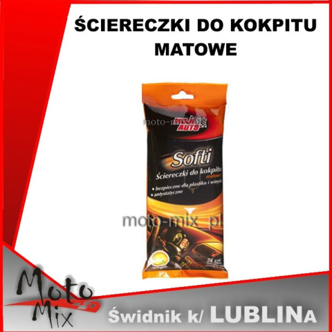 Ściereczki chusteczki do kokpitu CYTRYNA matowe 24 szt Ściereczki chusteczki do kokpitu CYTRYNA matowe 24 szt