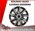 Kołpaki QUAD 13 cali - czarno - srebrny komplet 4 szt.