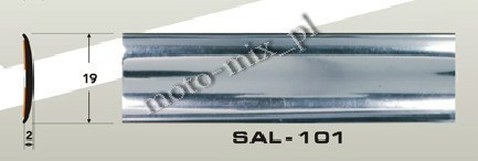 Listwa chrom 19 mm 2,3m WYPRZEDAŻ Listwa chrom 19 mm 2,3m WYPRZEDAŻ