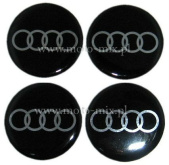 Naklejki na kołpaki AUDI 60 mm silikonowe