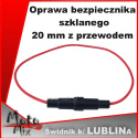 Oprawa bezpiecznika szklanego 20 mm z przewodem