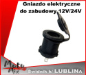 Gniazdo elektryczne do zabudowy, 12V/24V