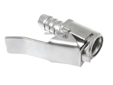 Końcówka zaciskowa do pompowania kół na wąż 8 mm, metalowa Końcówka zaciskowa do pompowania kół na wąż 8 mm, metalowa