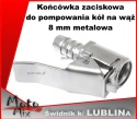 Końcówka zaciskowa do pompowania kół na wąż 8 mm, metalowa