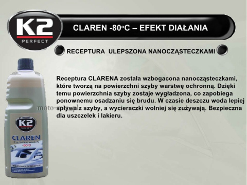 Płyn koncentrat do spryskiwaczy ZIMOWY 1l CLAREN K2 do -80 St Płyn koncentrat do spryskiwaczy ZIMOWY 1l CLAREN K2 do -80 St