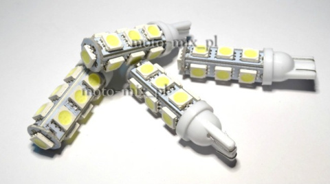 Diody do postojówek w5w BIAŁE 13 led SMD 5050 w5w