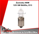 Żarówka H6W 12V 6W BAX9s E13