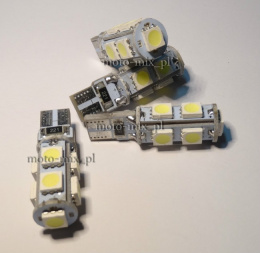 Diody do postojówek w5w BIAŁE 9 led SMD 5050 w5w