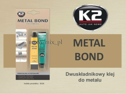 Klej do METALU Dwuskładnikowy K2 METAL BOND Klej do METALU Dwuskładnikowy K2 METAL BOND