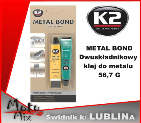 Klej do METALU Dwuskładnikowy K2 METAL BOND Klej do METALU Dwuskładnikowy K2 METAL BOND