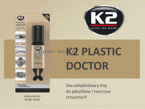 Klej Dwuskładnikowy do plastików PLASTIC DOCTOR CZARNY K2 28G Klej Dwuskładnikowy do plastików PLASTIC DOCTOR CZARNY K2 28G