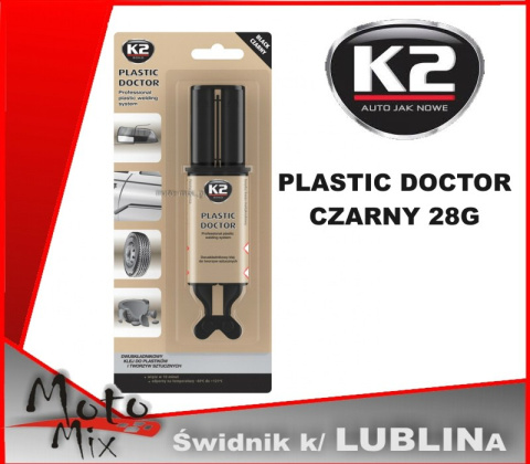 Klej Dwuskładnikowy do plastików PLASTIC DOCTOR CZARNY K2 28G Klej Dwuskładnikowy do plastików PLASTIC DOCTOR CZARNY K2 28G