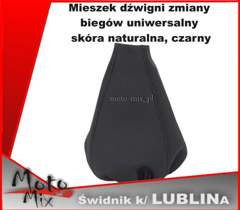 Mieszek dźwigni biegów czarny SKÓRA NATURALNA Mieszek dźwigni biegów czarny SKÓRA NATURALNA