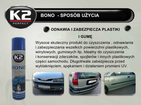 Preparat CZERNIDŁO GUMY I PLASTIKU Bono spray Preparat CZERNIDŁO GUMY I PLASTIKU Bono spray