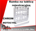 Ramka - kwadratowa duża motocyklowa CHROM