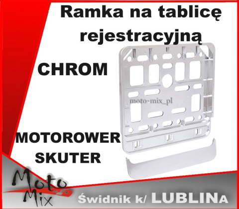 Ramka kwadratowa mała Motorower Skuter CHROM Ramka kwadratowa mała Motorower Skuter CHROM