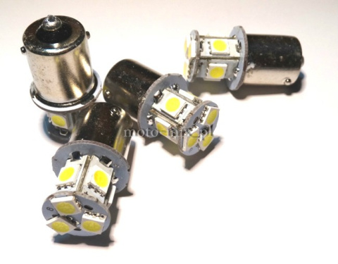 Żarówka LED biała P21W BA15S 8 SMD 5050 Żarówka LED biała P21W BA15S 8 SMD 5050