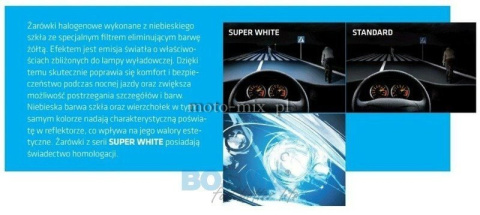 Żarówki H7 55w BOSMA Super white 2 szt Żarówki H7 55w BOSMA Super white 2 szt