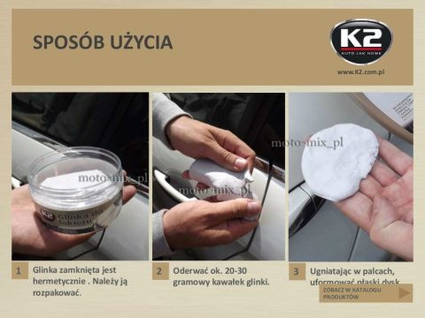 GLINKA DO LAKIERU K2 miękka 200g GLINKA DO LAKIERU K2 miękka 200g